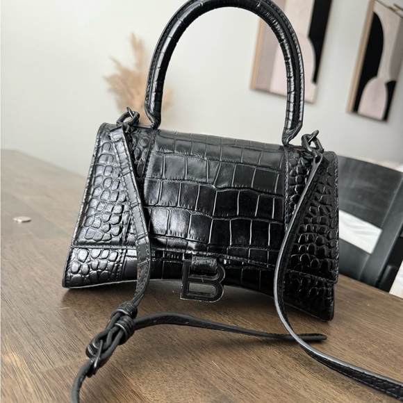 Balenciaga Hourglass XS Handbag Crocodile Embossed - Picture 2 of 3